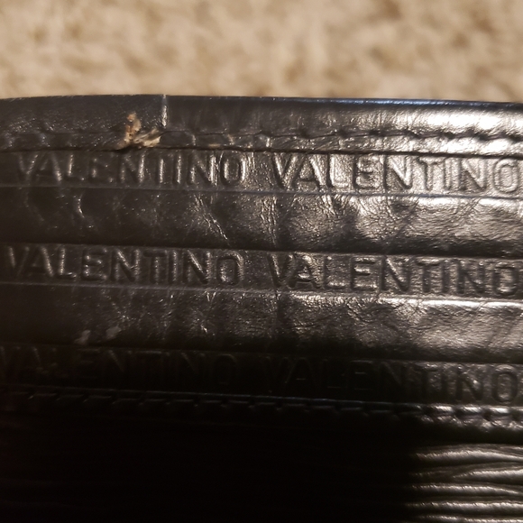 MARIO VALENTINO Authentic Black Leather Clutch Bag